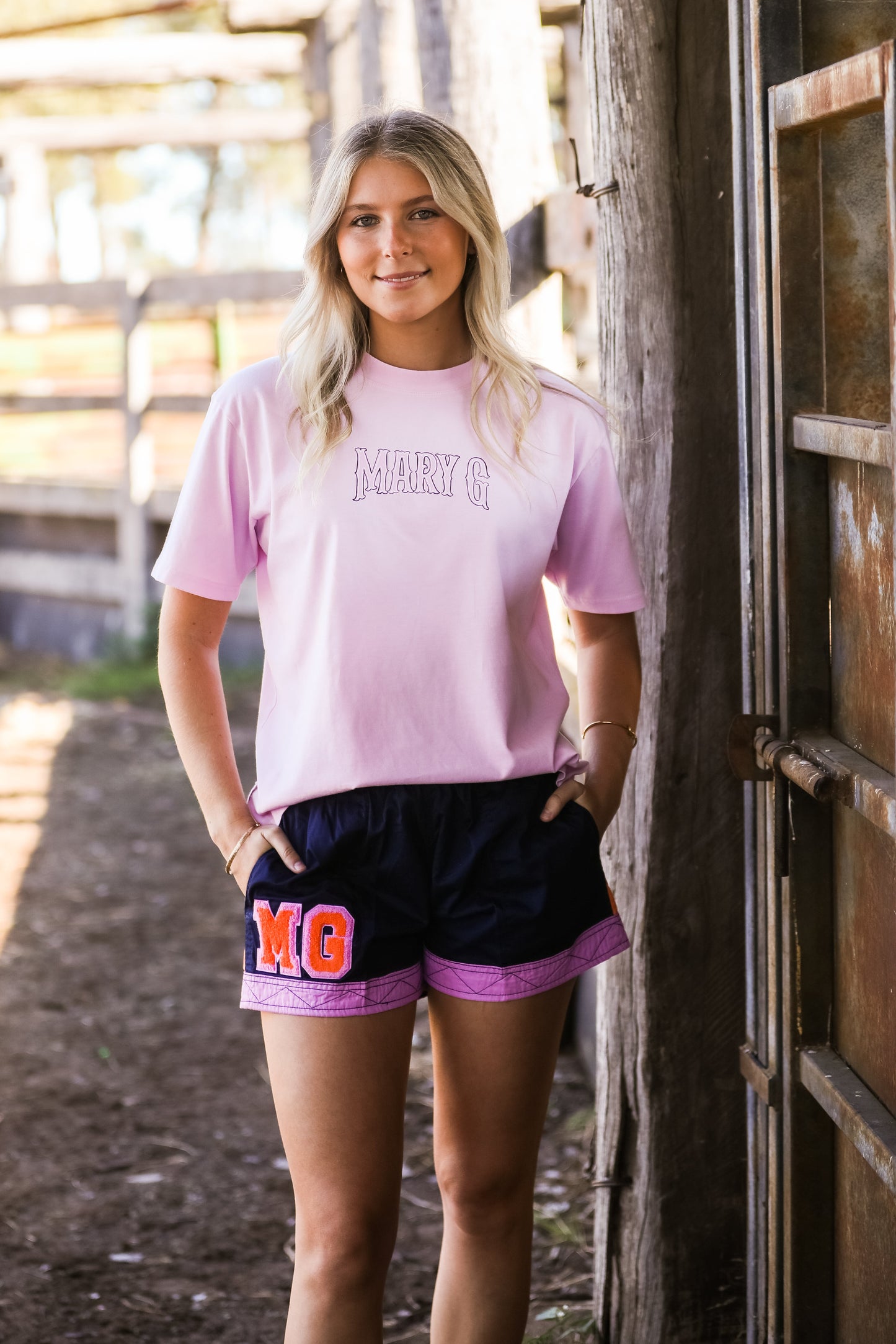 MG Womens T-Shirt - Kelpie - Pale Pink