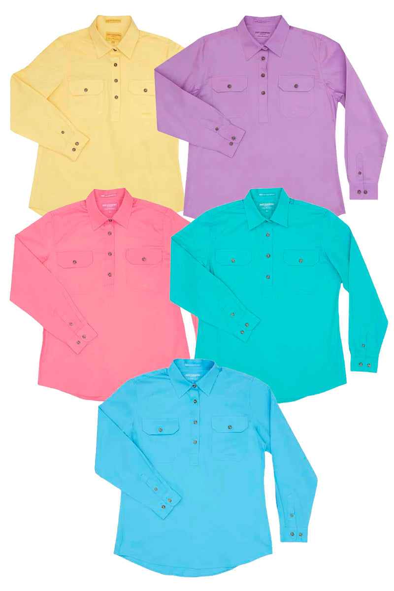Just Country (Womens) 50505 - Closed Front Long Sleeve Shirt (Turquoise)