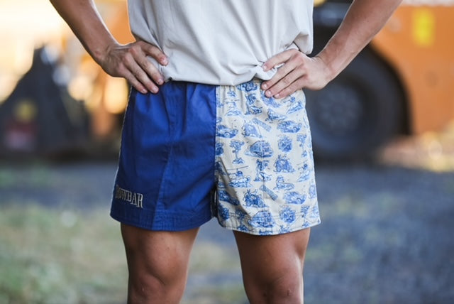 Pauly - Youth Harlequin -Australian Cotton - Denim | Happy Days Short