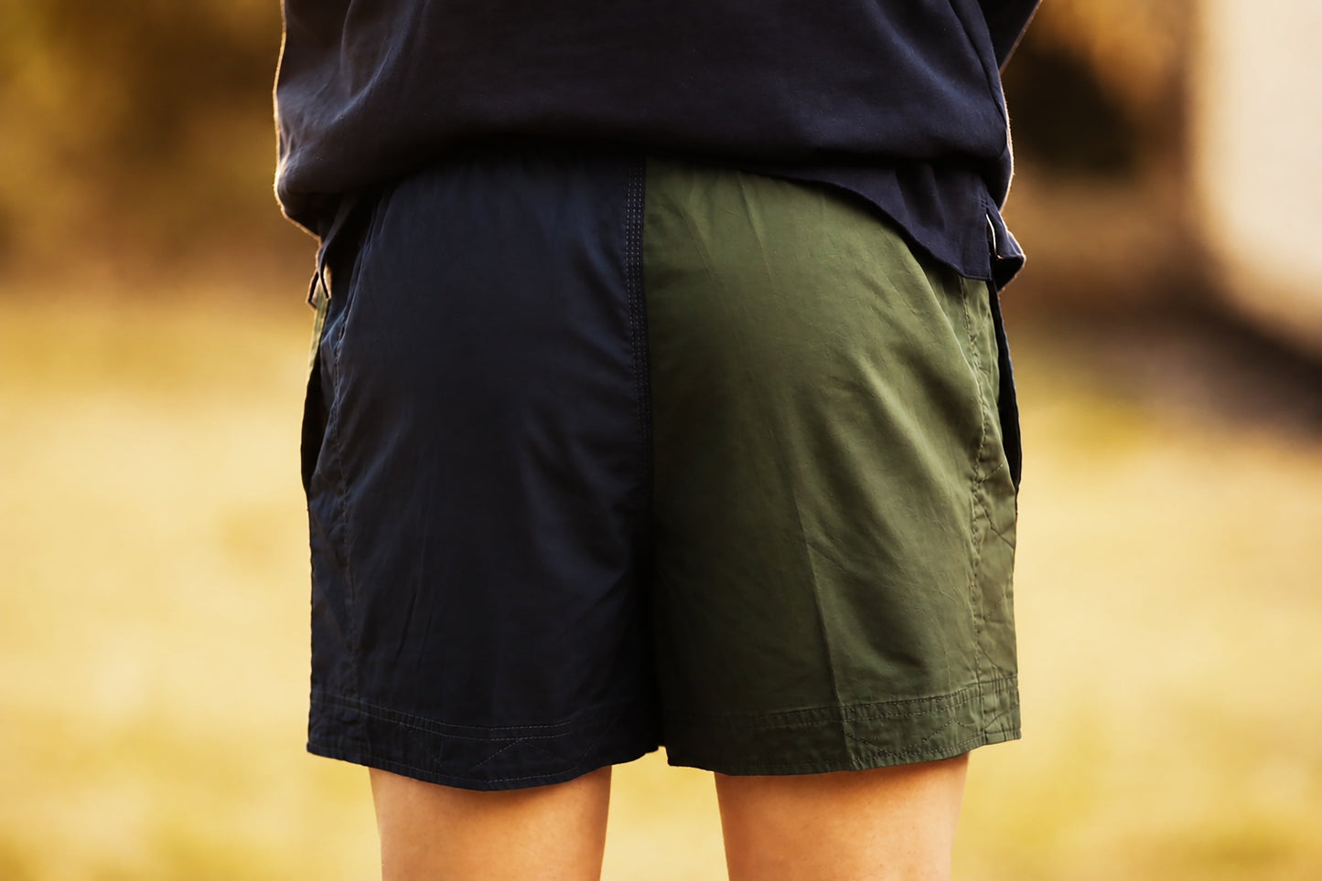 Pauly Youth Harlequin Short French Navy | Heritage Green Short CBPHFNHG