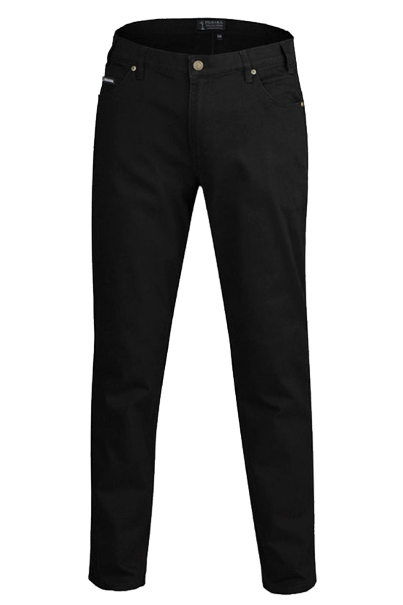 Pilbara (Mens) RMPC014 - Cotton Stretch Jeans (Black) - 5% Off - Chainsaw Mates Rates