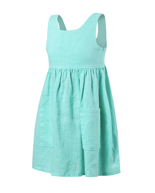 Zoe - Girl's Linen Sundress