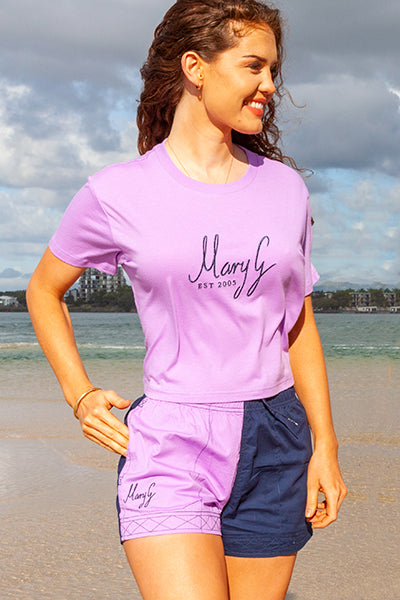 MaryG (Womens) Crop Top (Lavender)