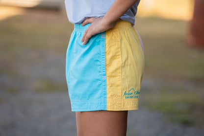 MaryG - Old School Harlequin Spearmint | Sky Blue | Yellow | Pale Pink Short