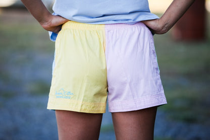 MaryG - Old School Harlequin Spearmint | Sky Blue | Yellow | Pale Pink Short