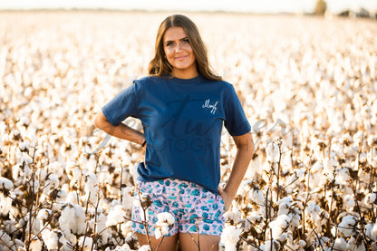 MG Womens T-Shirt - Border Collie - Denim