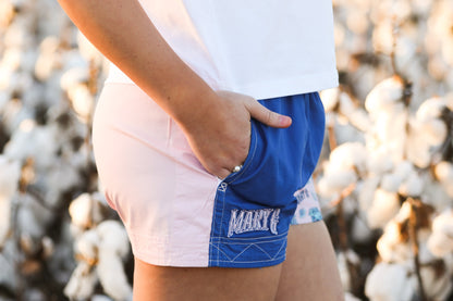 MaryG - Old School Australian Cotton Harlequin Cobalt Blue | Happy Days | Spearmint | Pale Pink Short