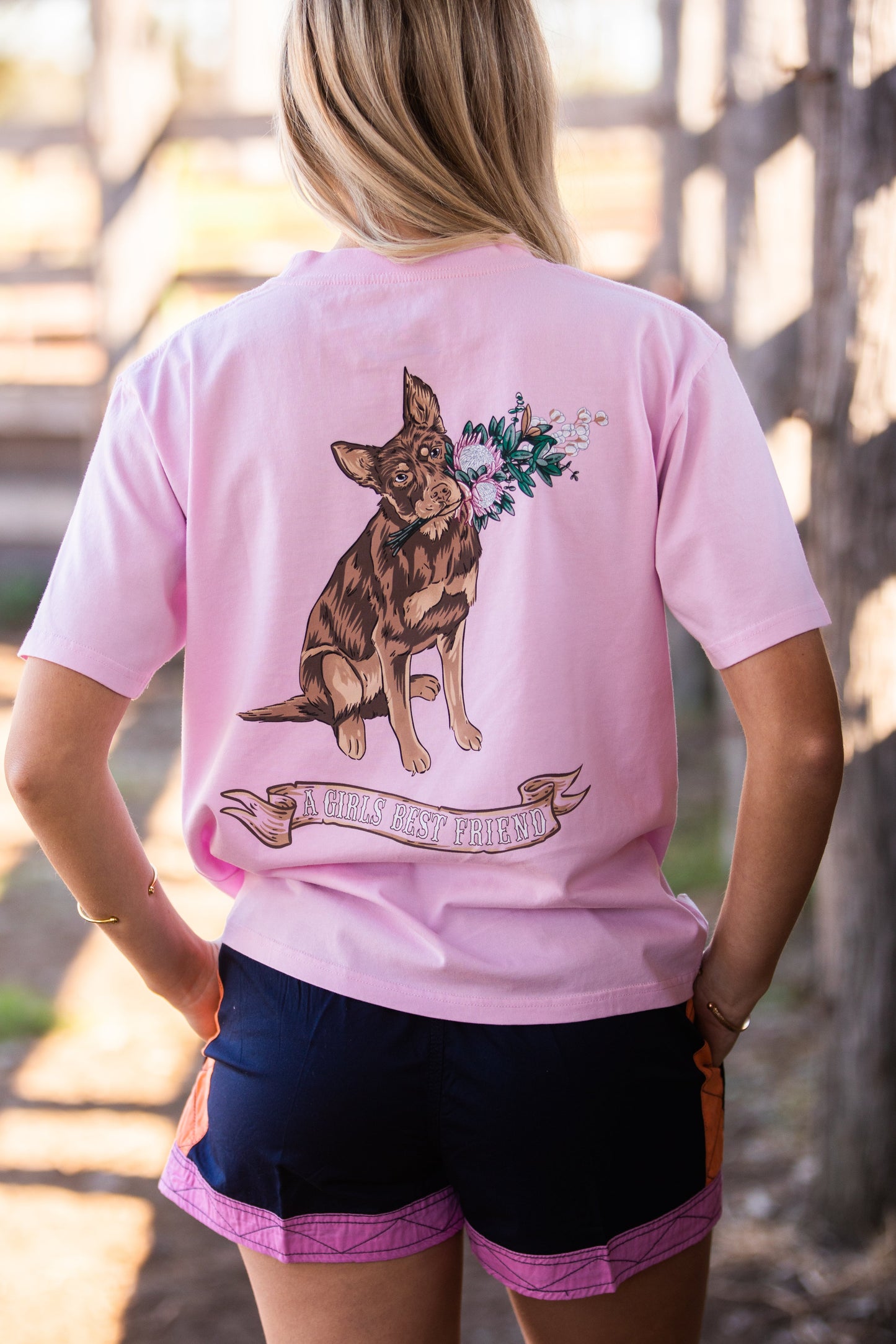 MG Womens T-Shirt - Kelpie - Pale Pink