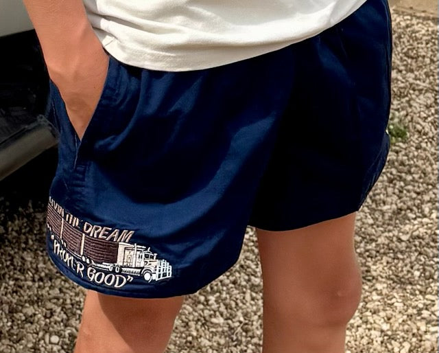 Andy (Mens) Drill Short - Road Train "Proper Good" (French-Navy)