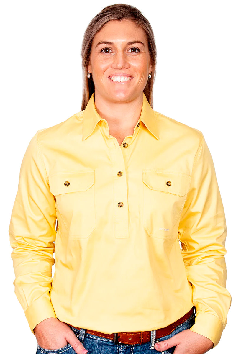 Just Country (Womens) 50505 - Closed Front Long Sleeve Shirt (Butter)