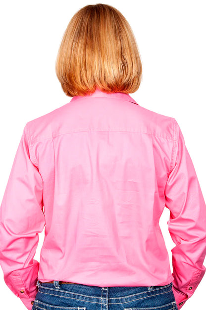 Just Country (Womens) 50505 - Closed Front Long Sleeve Shirt (Rose)