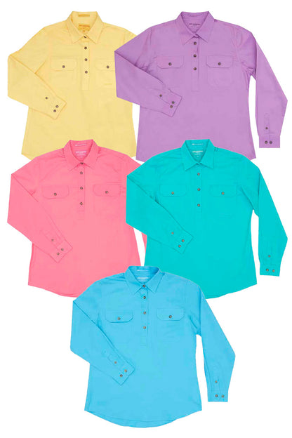 Just Country (Womens) 50505 - Closed Front Long Sleeve Shirt (Orchid)