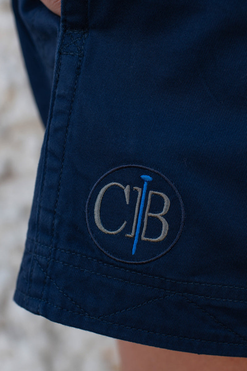 Andy Grown Here (Mens) Harlequin Drill Short (French Navy | Royal Blue)