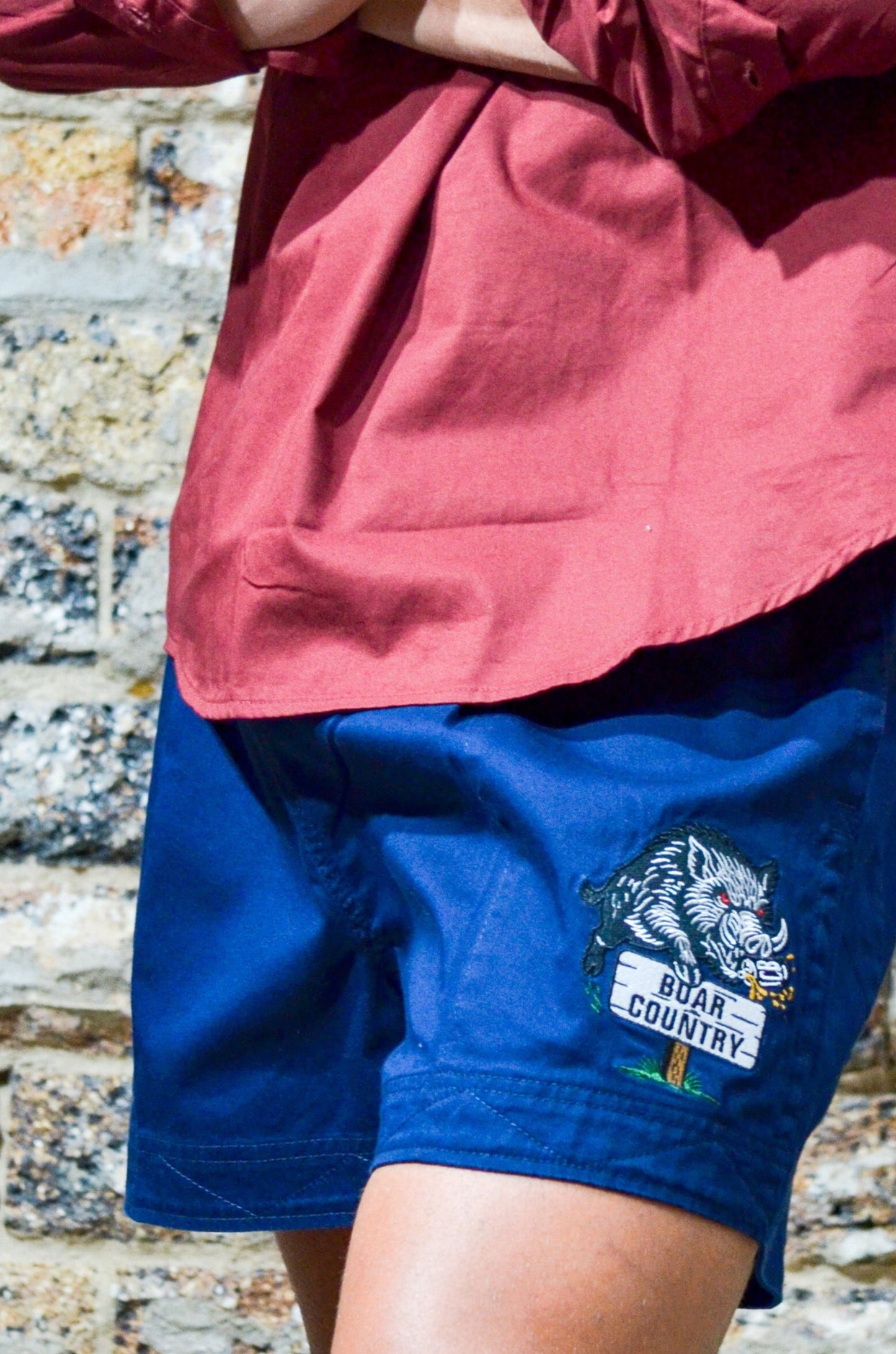 Crowbar Andy "Boar Country" Shorts - French Navy