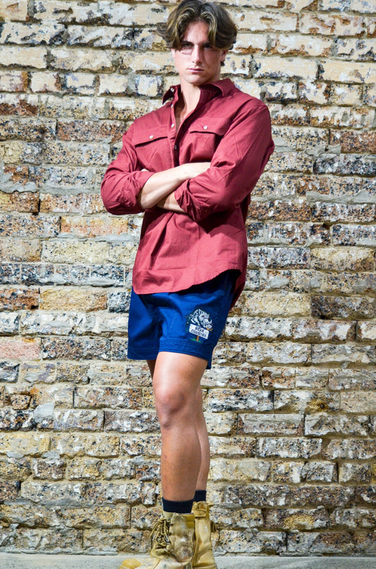Crowbar Andy "Boar Country" Shorts - French Navy