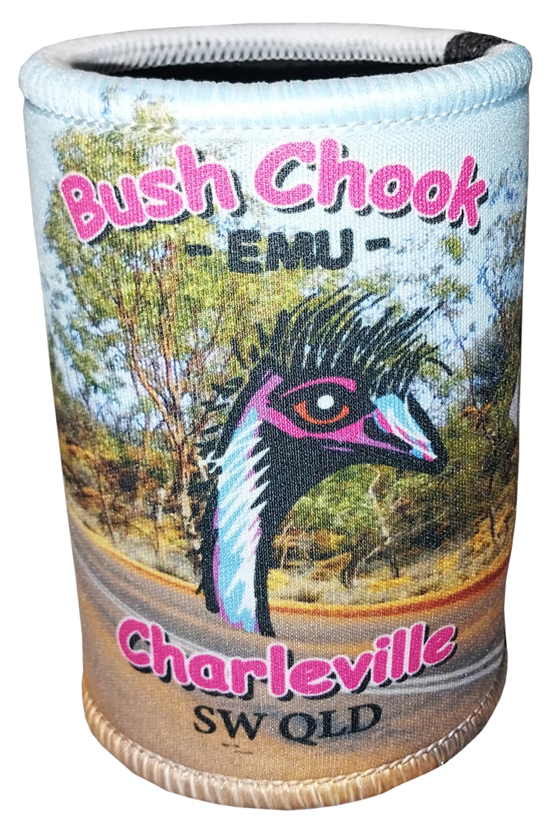 Tourist Stubby Cooler (Highway Photo | Bush Chook) - Charleville