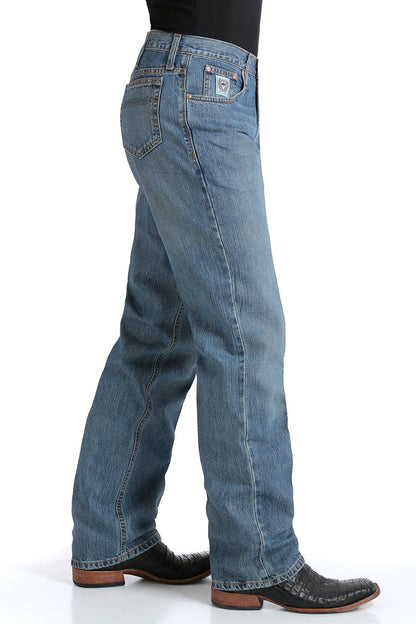 Cinch White Label (Mens) MB92834003 - Relaxed Fit Jeans (Medium Stonewash)
