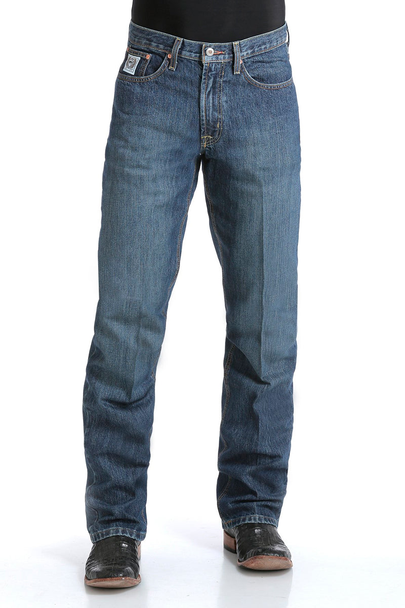 Cinch White Label (Mens) MB92834013 - Relaxed Fit Jeans (Dark Stonewash)