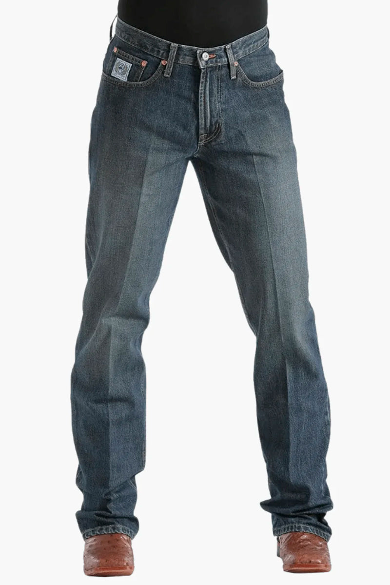 Cinch White Label (Mens) MB92834019 - Relaxed Fit Jeans (Dark Stonewash) - 5% Off - Chainsaw Mates Rates