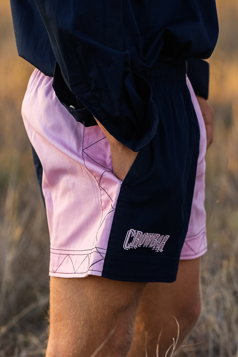 Andy (Youth) Harlequin Drill Short (Navy | Dusty)