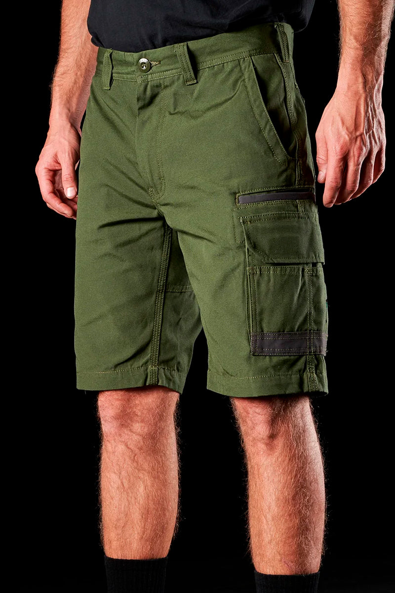 FXD WS1 (Mens) FX01136003 - Cotton Drill Cargo Shorts (Green)