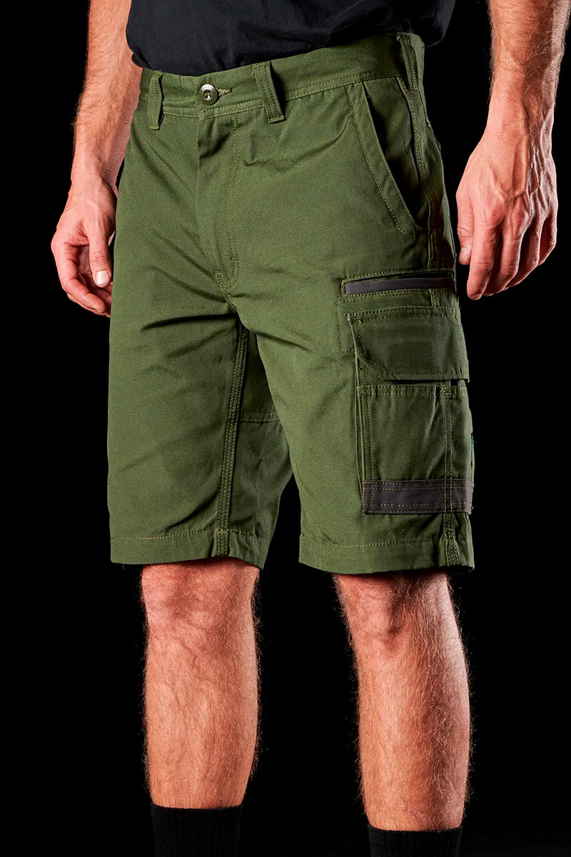FXD WS1 (Mens) FX01136003 - Cotton Drill Cargo Shorts (Green) - 5% Off - Chainsaw Mates Rates