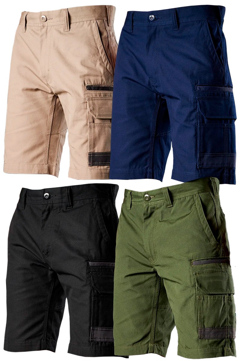 FXD WS1 (Mens) FX01136003 - Cotton Drill Cargo Shorts (Green)