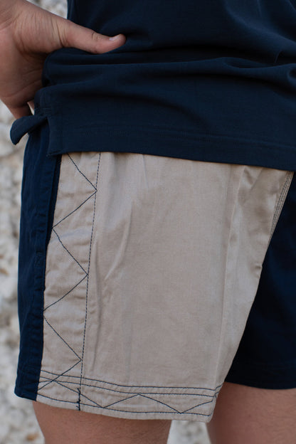 Andy (Youth) Harlequin Drill Short (Clay | Navy)