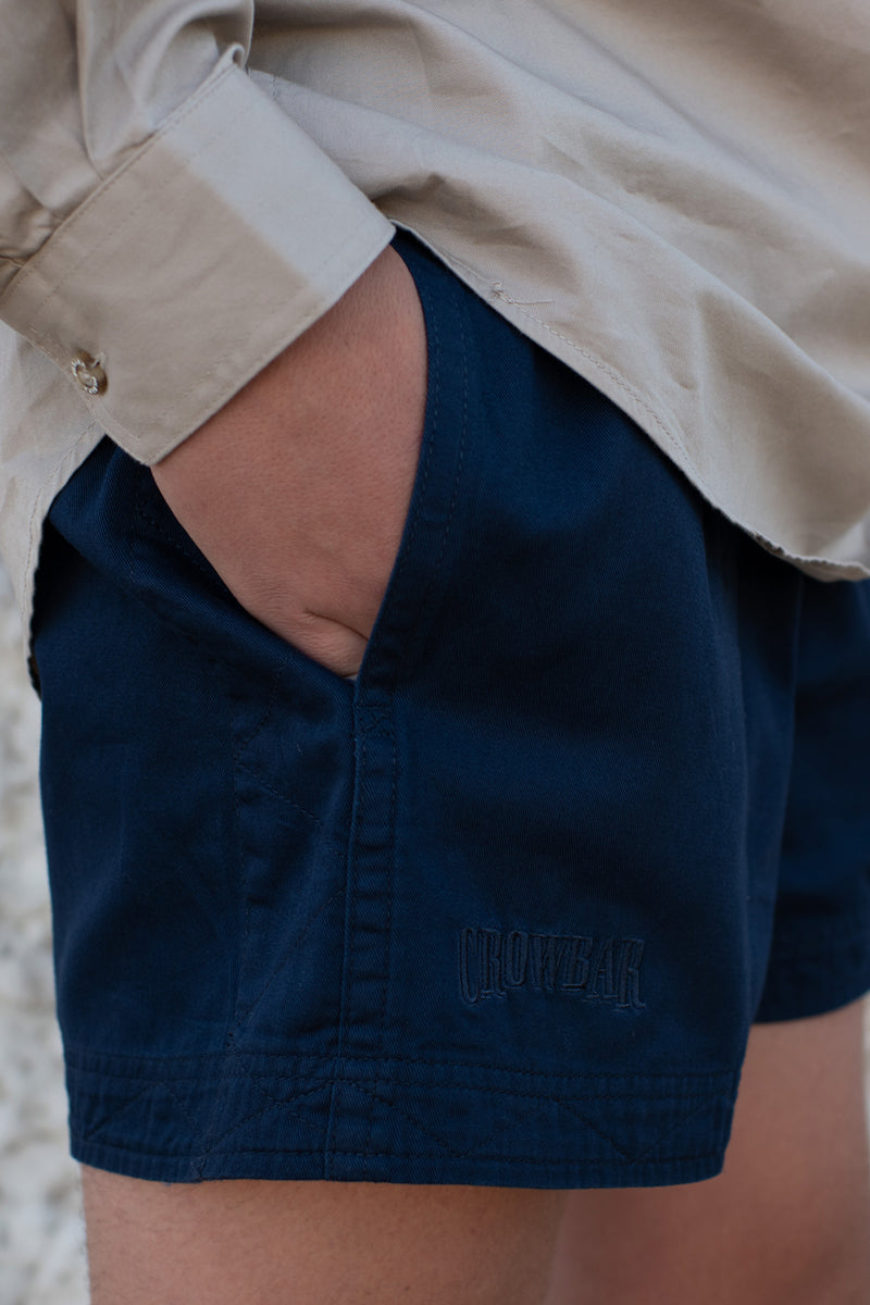 Andy (Mens) Drill Short (Navy)