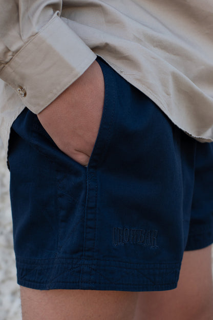 Andy (Mens) Drill Short (Navy)