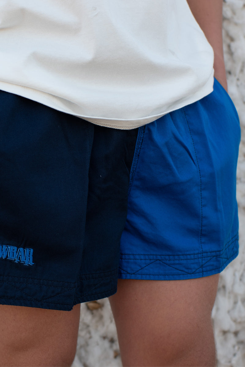 Andy (Mens) Harlequin Drill Short (Navy | Cobalt-Blue)