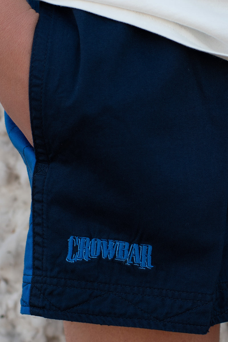 Andy (Mens) Harlequin Drill Short (Navy | Cobalt-Blue)