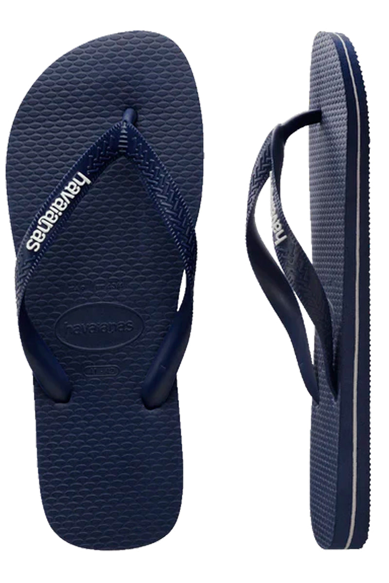 Havaianas (Mens) Rubber Logo Thongs (Navy/Blue | Blue/White)