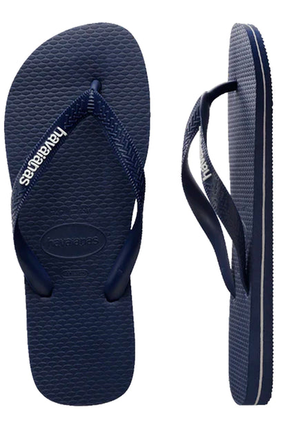 Havaianas (Mens) Rubber Logo Thongs (Navy/Blue | Blue/White)