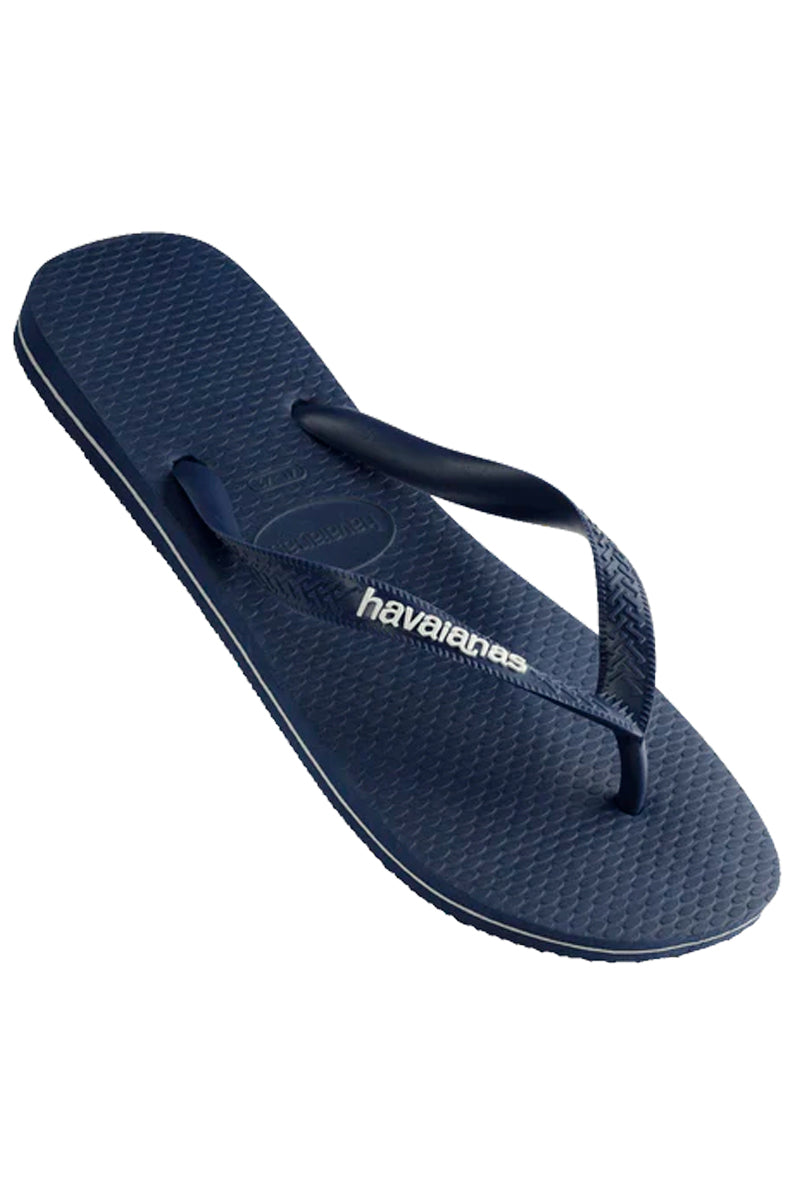 Havaianas (Mens) Rubber Logo Thongs (Navy/Blue | Blue/White)