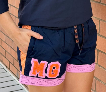 MaryG - Old School French Navy | Peach | Lily Panel Short