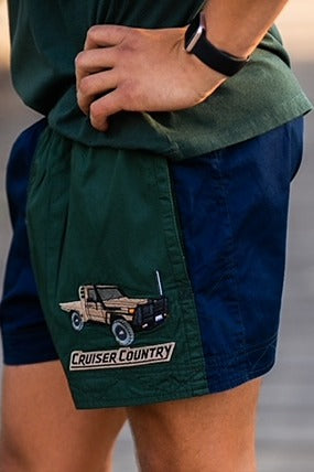 Pauly Cruiser Short (Youth) - French Navy-Heritage Green