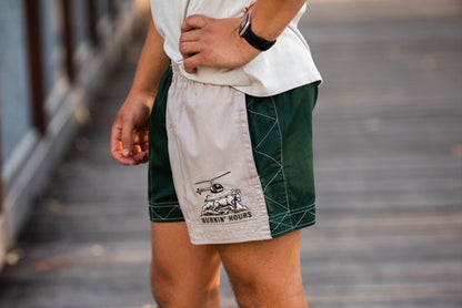 Pauly Burnin Hours Short (Youth) - Heritage Green - Clay