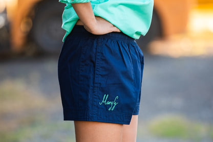 Mary G Old School French Navy Short
