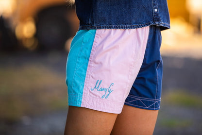 MaryG - Classic Harlequin Pale Pink | Denim | Sky Blue Short