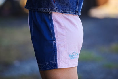 MaryG - Classic Harlequin Pale Pink | Denim | Sky Blue Short