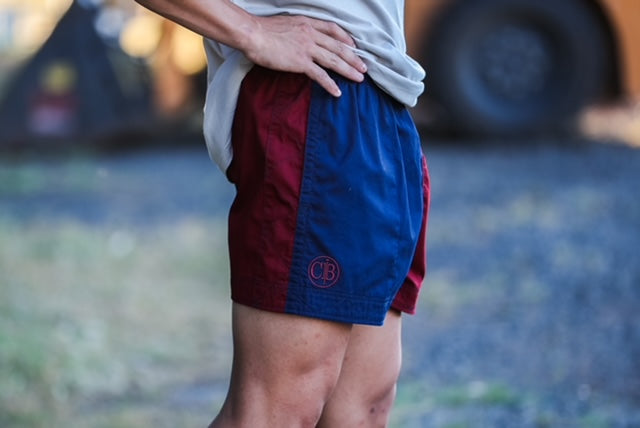 Pauly - Youth - Harlequin Drill Short French Navy | Ochre Short