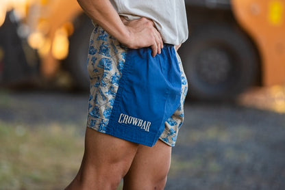 Pauly - Mens Australian Cotton - Harlequin Drill Short Denim | Happy Days Short