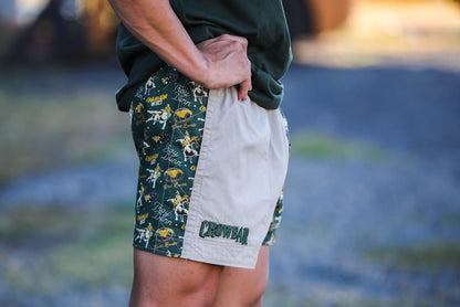 Pauly - Youth Harlequin -Australian Cotton - Beige | Chainsaw Short