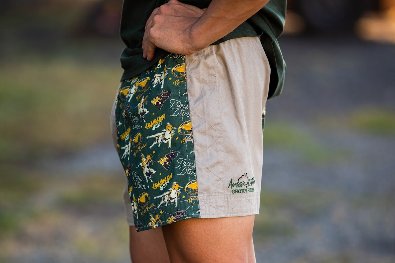 Pauly - Mens Australian Cotton - Harlequin Drill Short Beige | Chainsaw