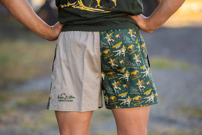 Pauly - Youth Harlequin -Australian Cotton - Beige | Chainsaw Short