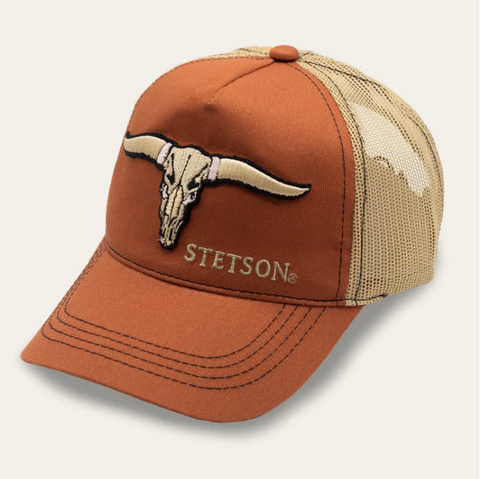 Stetson Buffalo Horns Trucker Cap - Orange