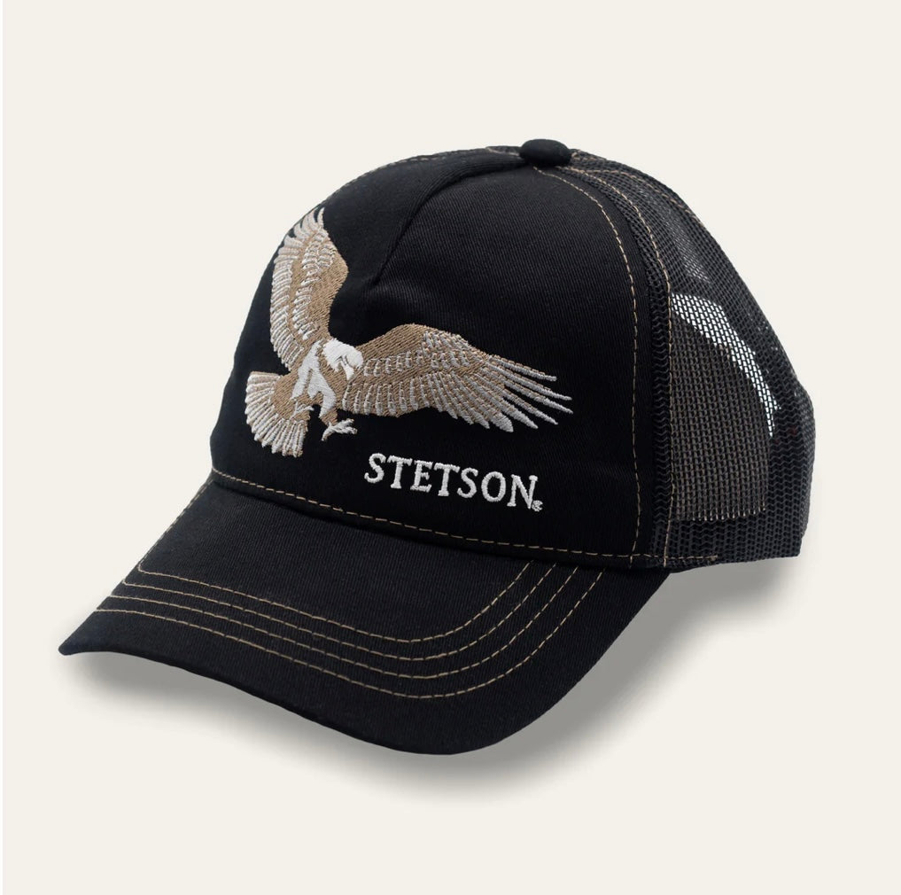 Stetson Eagle Trucker Cap - Black