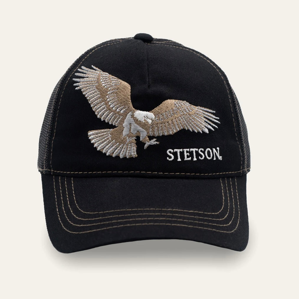 Stetson Eagle Trucker Cap - Black