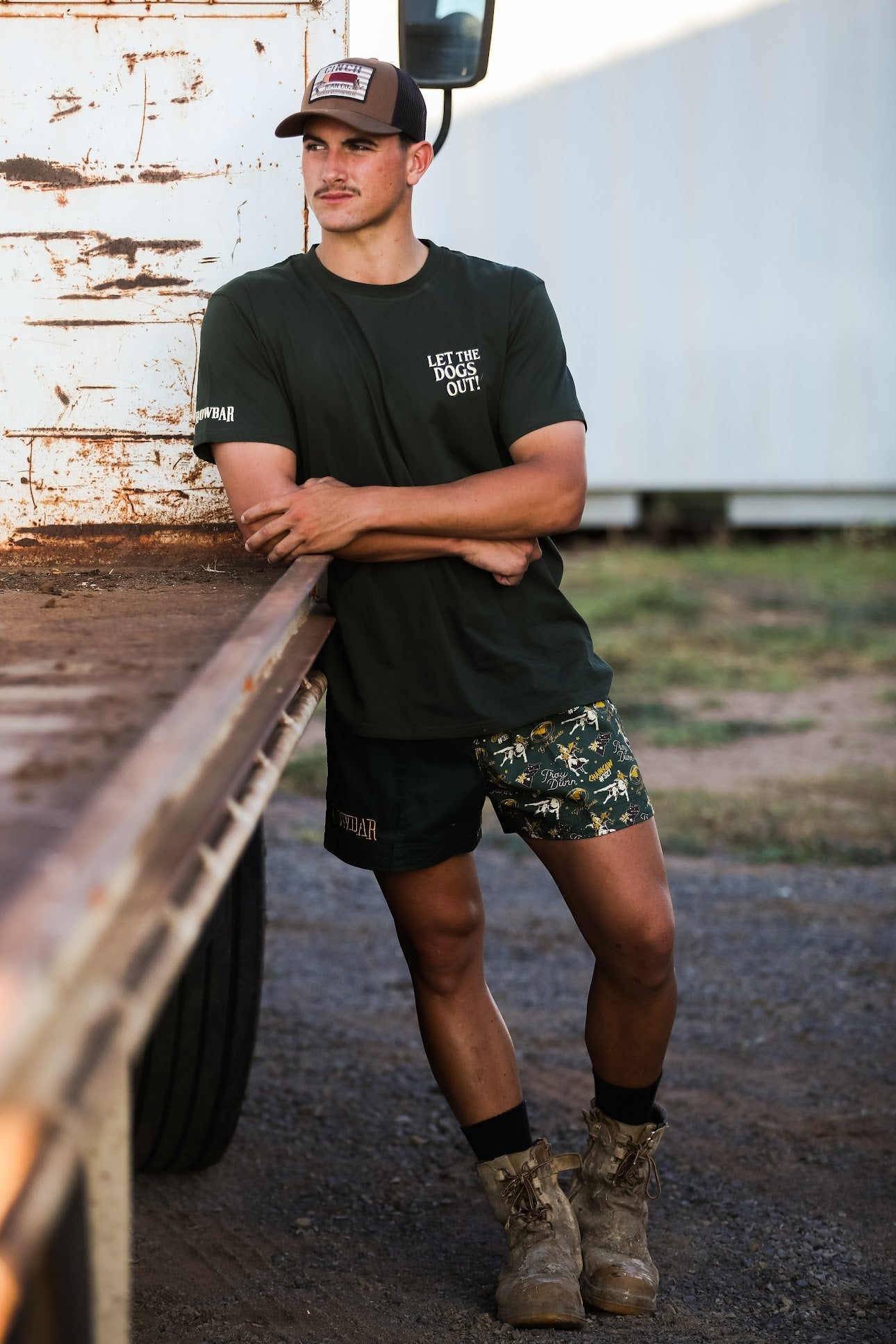 Pauly - Mens Australian Cotton - Harlequin Drill Short Heritage Green | Chainsaw